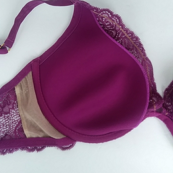 Victoria's Secret Very Sexy Lace Push-Up Without Padding Bra 38D Purple Pink - Picture 9 of 16